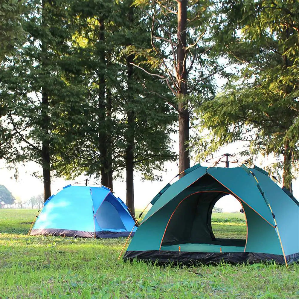 Tenda automatica a doppio tocco, tenda impermeabile con tetto, rifugio per pesci da spiaggia all'aperto, apertura rapida, set da campeggio per due persone