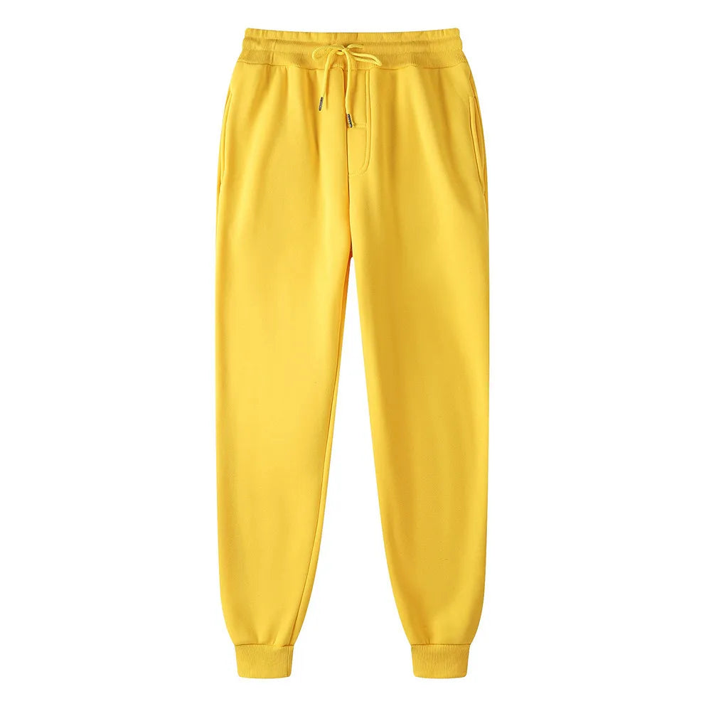 Pantaloni da jogging in pile senza stampa, pantaloni da corsa per uomo, pantaloni sportivi bianchi da uomo, pantaloni all'ingrosso per uomo, pantalones de hombre.