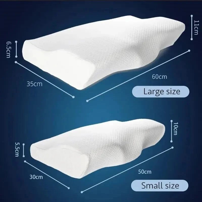 1 cuscino ortopedico in Memory Foam per letto, protezione del collo, cuscino in memory con rimbalzo lento, forma a farfalla, salute cervicale del collo