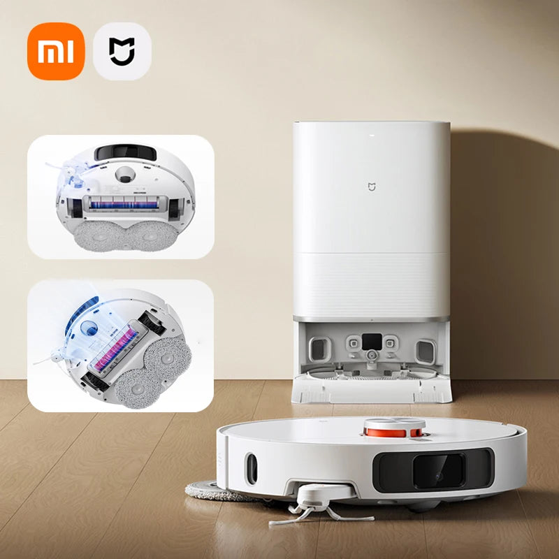 "Aspirapolvere Robot Smart XIAOMI MIJIA M40 D110CN con Aspirazione 12000Pa, Pulizia Automatica dei Capelli, Braccio Robotico Telescopico"