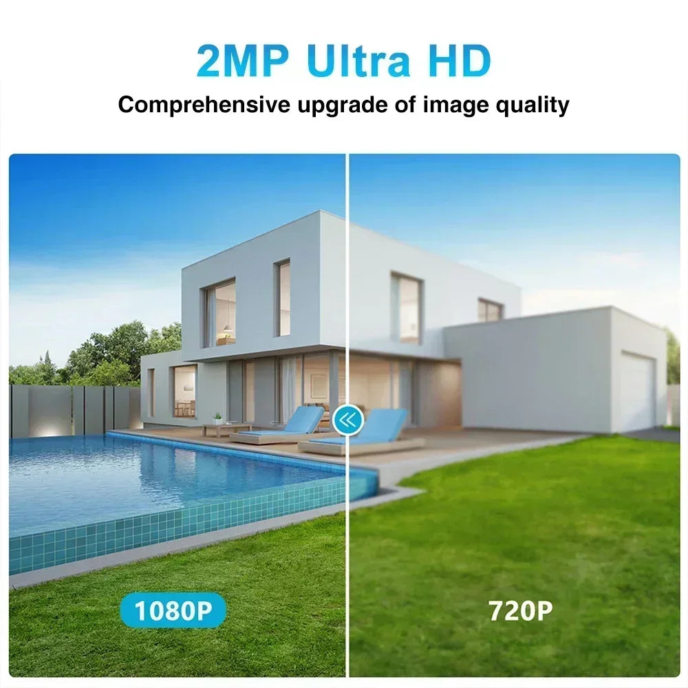 Telecamera 2.4G 1080P Wifi, videosorveglianza IP, monitor di protezione per esterni, zoom 4.0X, allarme a tracciamento wireless per la casa, impermeabile