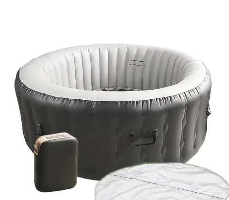 Vasca Idromassaggio, Vasca da Bagno Portatile Piscina Gonfiabile per 4-6 Persone, Jacuzzi Spa 180x180x65 cm