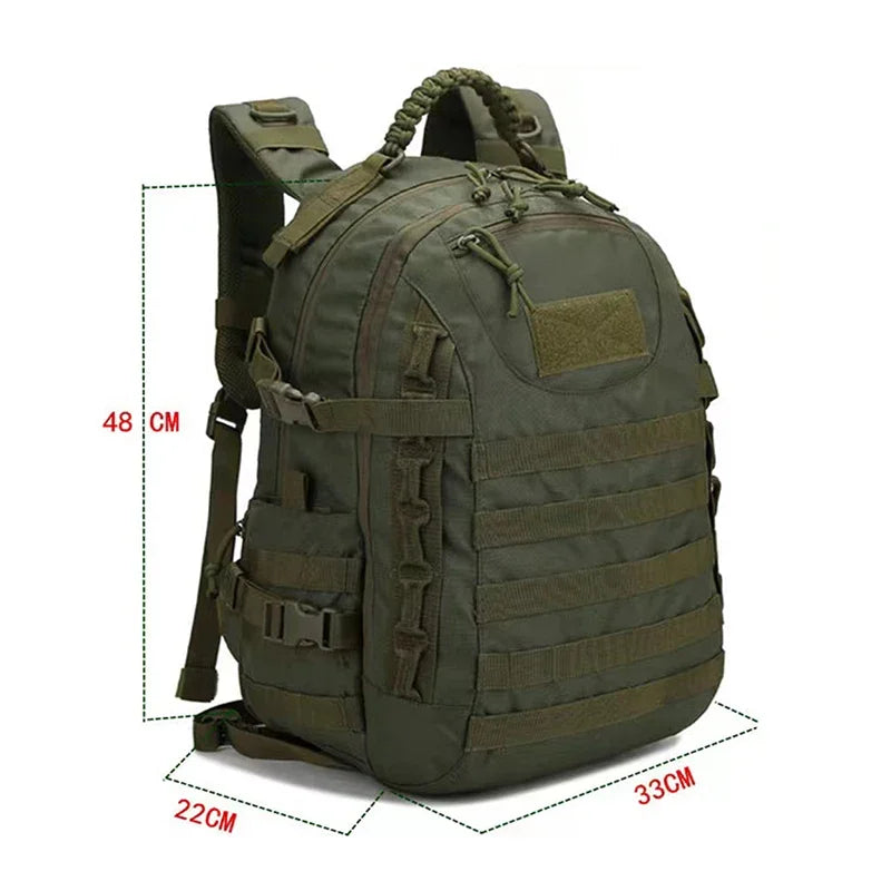 Zaino Militare Tattico da Uomo, Zaino Outdoor Impermeabile per Campeggio, Caccia, Trekking, Sport, Zaino Softback, Grande Capacità, Zaino Molle da Esercito.