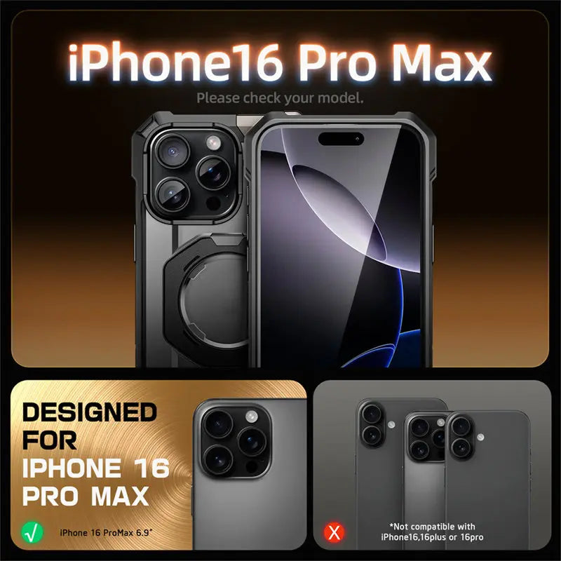 Custodia per iPhone 16 Pro Max con pulsante di controllo fotocamera SUPCASE UB Grip, custodia robusta e resistente, magnetica, con supporto.