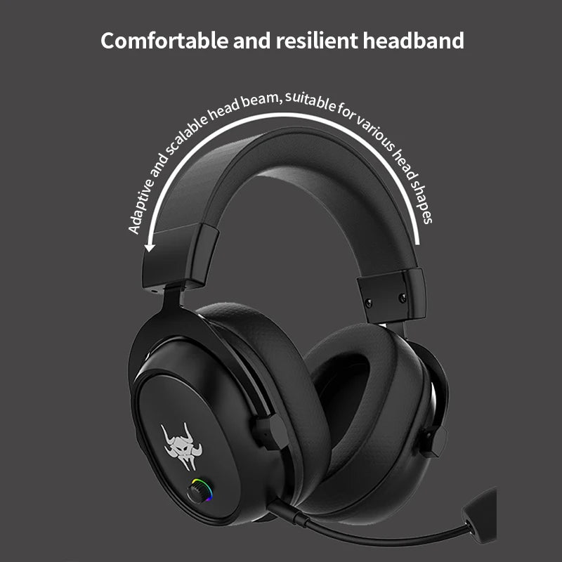 Cuffie da Gaming Wireless per PC/PS4/PS5/Nintendo Switch, Cuffie da Gaming Over Ear 2.4G/Bluetooth con Microfono.