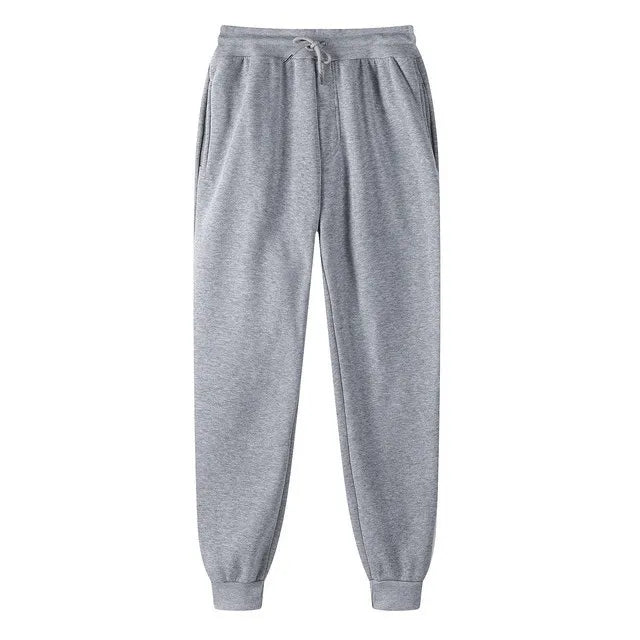 Pantaloni da jogging in pile senza stampa, pantaloni da corsa per uomo, pantaloni sportivi bianchi da uomo, pantaloni all'ingrosso per uomo, pantalones de hombre.