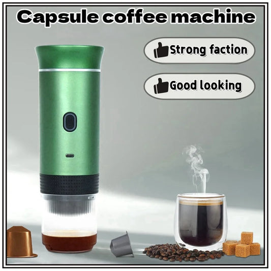 Macchina da caffè portatile senza fili, macchina per espresso per auto, casa e campeggio, macchina per caffè 3-in-1 con capsule e polvere, macchina da caffè da viaggio