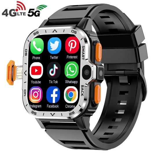 Valdus PGD Orologio Smart Android per Uomini GPS 16G/64G di memoria ROM, Fotocamera Doppia HD, NFC, SIM Card 2G 4G, WIFI, Accesso Wireless a Internet Veloce