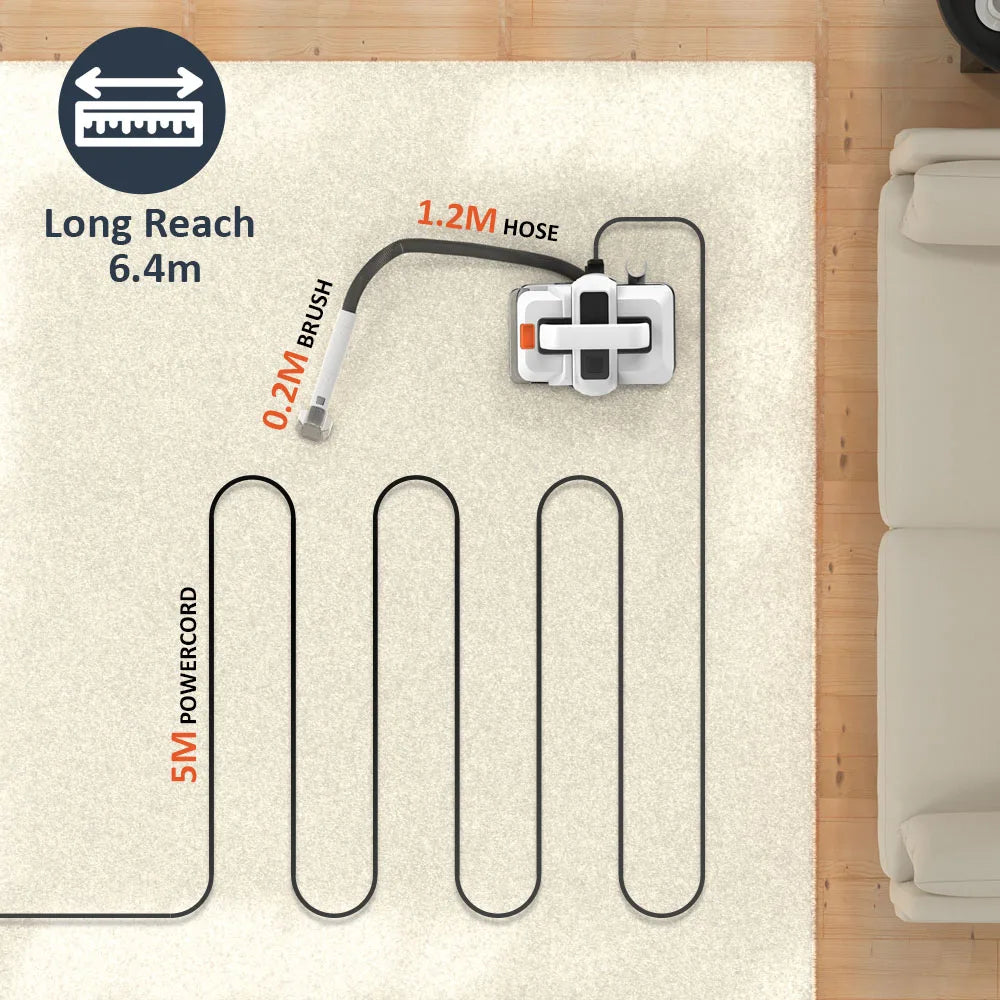 "Aspirapolvere Portatile ZCWA per Tappeti 15Kpa 450W/750W, Pulitore a Macchie, Aspirapolvere con Spruzzo e Aspirazione, Macchina Integrata per la Pulizia"