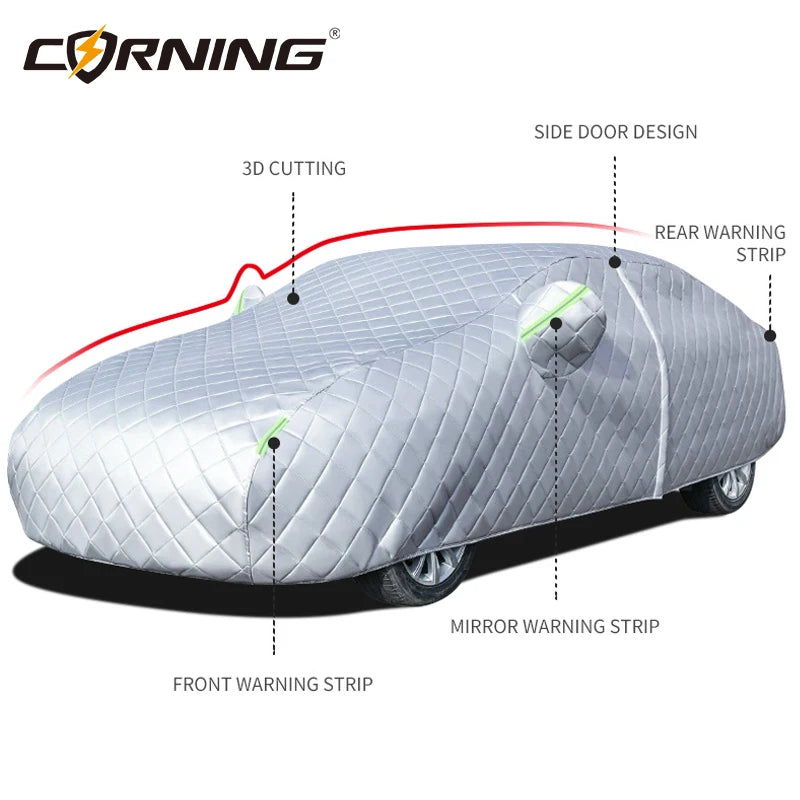 Telo impermeabile per auto, copertura antigrandine, tenda protettiva, esterna completa per veicoli, parabrezza per esterni, universale per auto.