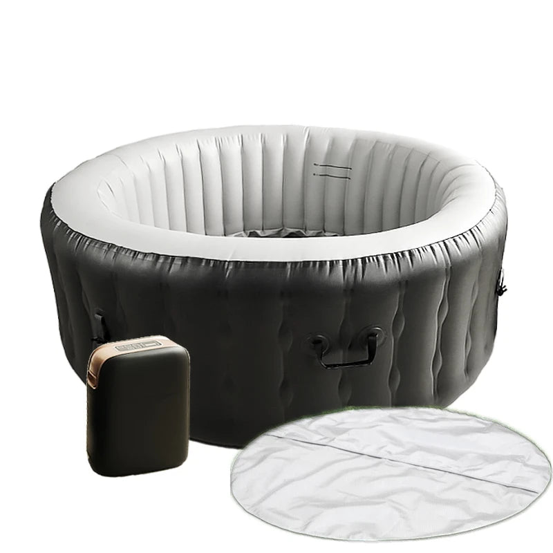 Vasca Idromassaggio, Vasca da Bagno Portatile Piscina Gonfiabile per 4-6 Persone, Jacuzzi Spa 180x180x65 cm