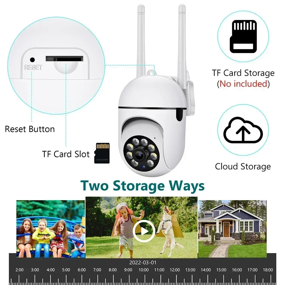 Telecamera 2.4G 1080P Wifi, videosorveglianza IP, monitor di protezione per esterni, zoom 4.0X, allarme a tracciamento wireless per la casa, impermeabile