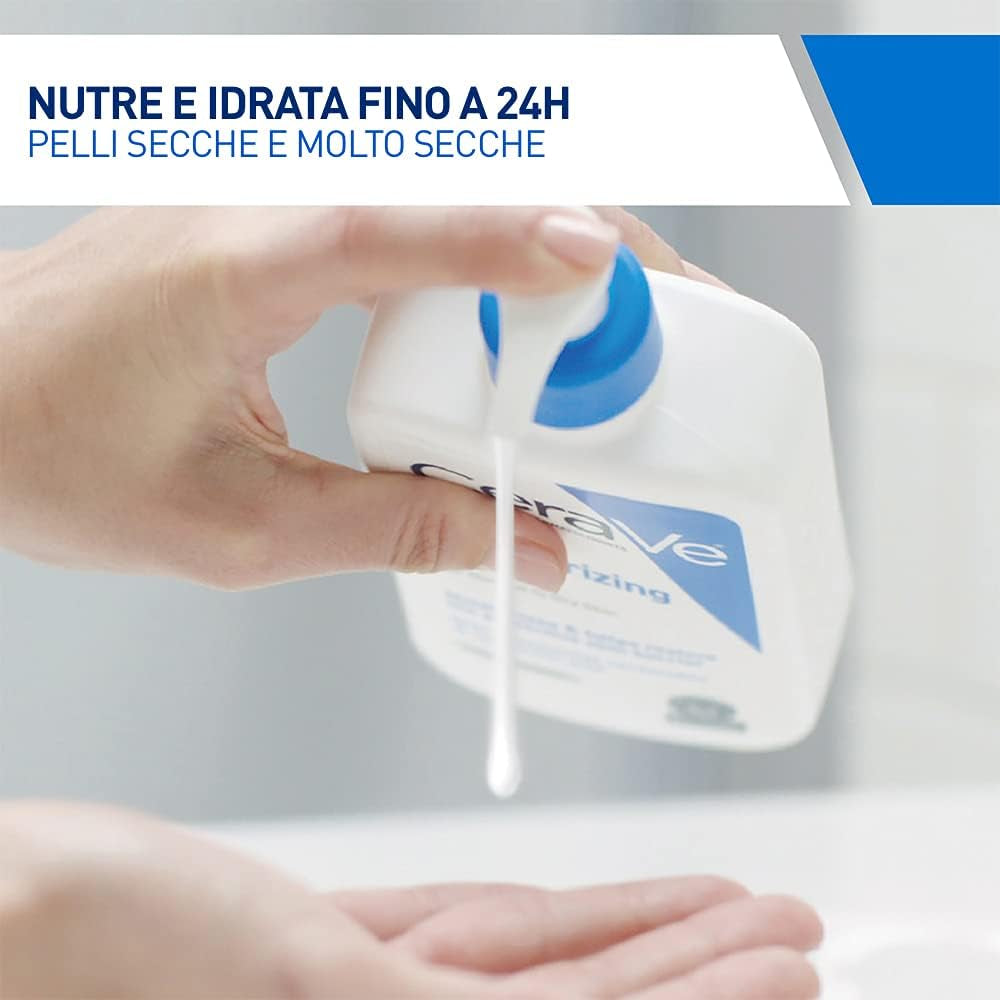 Cerave Kit Corpo E Viaggio, Lozione Idratante Viso E Corpo, per Pelle Secca, Con Acido Ialuronico 473 Ml + Detergente Idratante Viso Da Viaggio, per Pelli Da Normali a Secche, 20 Ml